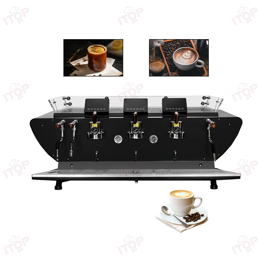 CMYL5000 Three Groups Adjustable Led Display Touch Screen Electric Control Commercial Espresso Machines,Commercial Coffee Machine Supplier | CE/UL Certified | ITOP Cafe,Three Groups Adjustable Led Display Touch Screen Electric Stainless Steel Control Commercial Espresso Machines
