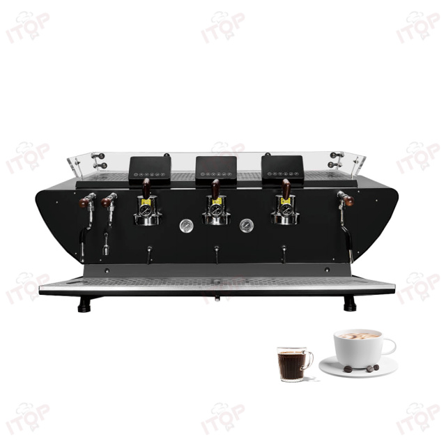 CMYL5000 Three Groups Adjustable Led Display Touch Screen Electric Control Commercial Espresso Machines,Commercial Coffee Machine Supplier | CE/UL Certified | ITOP Cafe,Three Groups Adjustable Led Display Touch Screen Electric Stainless Steel Control Commercial Espresso Machines