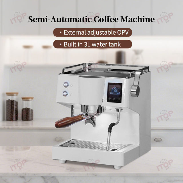 KFJ52QC Professional Pid Flow Control Boiler Small 16 Bar Single Group head Espresso Machine,Commercial Coffee Machine Supplier | CE/UL Certified | ITOP Cafe,Espresso Coffee Machine Pid Flow Control BoilerSmall 16 Bar Single Grouphead Espresso Machine Professional