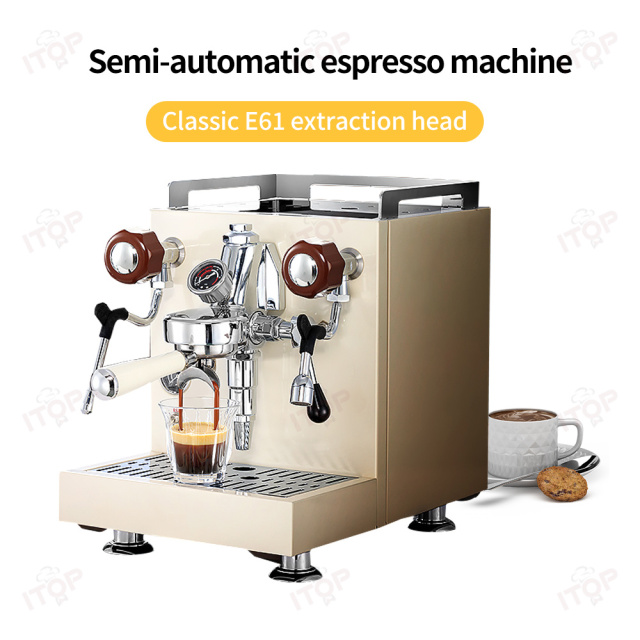 CMMK1601 Stainless Steel Dual Boiler Commercial E61 Grouphead Espresso Machine,Commercial Coffee Machine Supplier | CE/UL Certified | ITOP Cafe,Commercial Hotel Cafe Espresso Machine E61 Grouphead Stainless Steel Dual Boiler System Hot Water System Semi-automatic Single