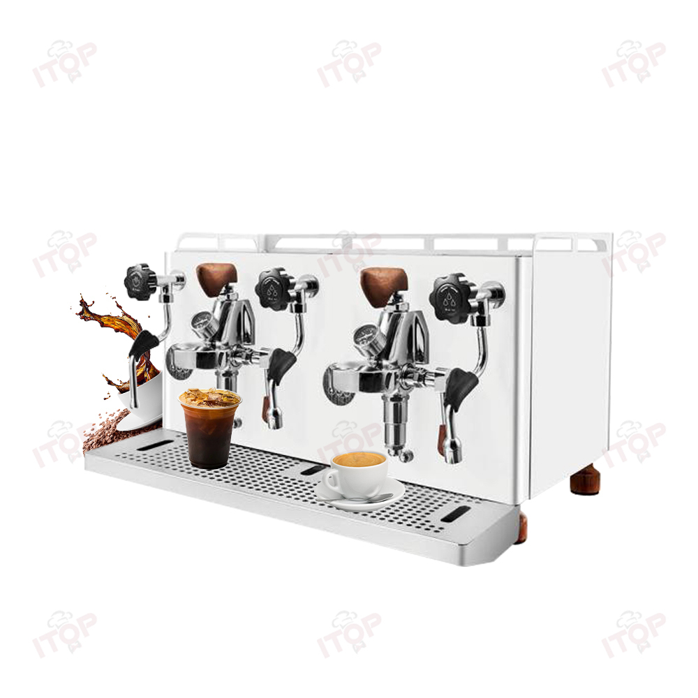 CMHT5200 Commercial 2 Group Coffee Machine: Semi Automatic with Rotary Pump Italy,Commercial Coffee Machine Supplier | CE/UL Certified | ITOP Cafe,Italy Semi Automatic Electric Professional Espresso Commercial  Rotary Pump Coffee Machine 2 Group