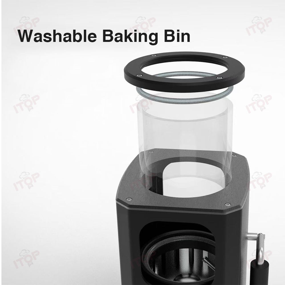 HCBR1800 Small Household Electric Coffee Roaster - 110V/220V Drum Rotary Time & Temperature Control,Commercial Coffee Machine Supplier | CE/UL Certified | ITOP Cafe,110v 220v Small Time and Temperature Control Household Electric Drum Rotary Nut Peanuts Grain Coffee Beans Roaster Machine