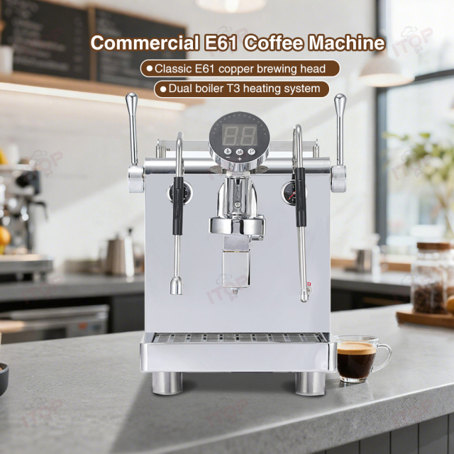 CME61DC E61 Semi-automatic Espresso Machine - Professional Commercial with Rotary Pump,Commercial Coffee Machine Supplier | CE/UL Certified | ITOP Cafe,E61 Professional Manual Transformer Espresso Machine Commercial Semi-automatic Coffee Maker With Rotary Pump