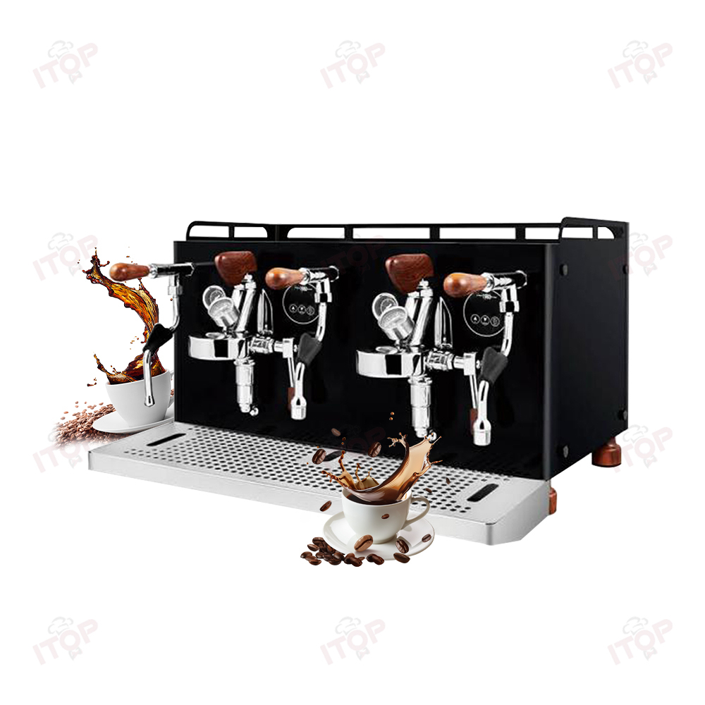 CMHT5200 Commercial 2 Group Coffee Machine: Semi Automatic with Rotary Pump Italy,Commercial Coffee Machine Supplier | CE/UL Certified | ITOP Cafe,Italy Semi Automatic Electric Professional Espresso Commercial  Rotary Pump Coffee Machine 2 Group