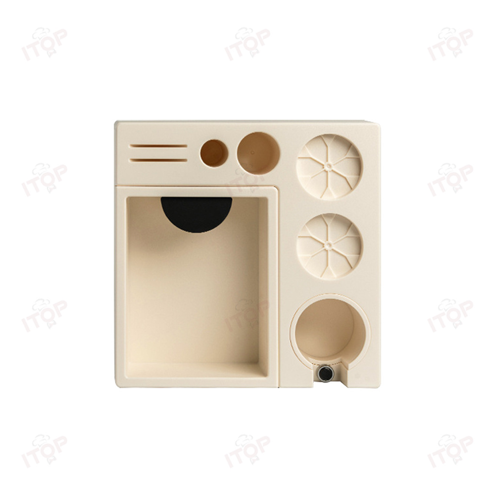 MCKB01 ABS Tamping Station with Independent Knock Box - Wood-Grain, Fits 51/54/58mm Portafilter,Commercial Coffee Machine Supplier | CE/UL Certified | ITOP Cafe,Surface Wood-grain Treatment Tamping Station Suitable for 51mm 54mm 58mm Portafilter Abs Independent Knock Box