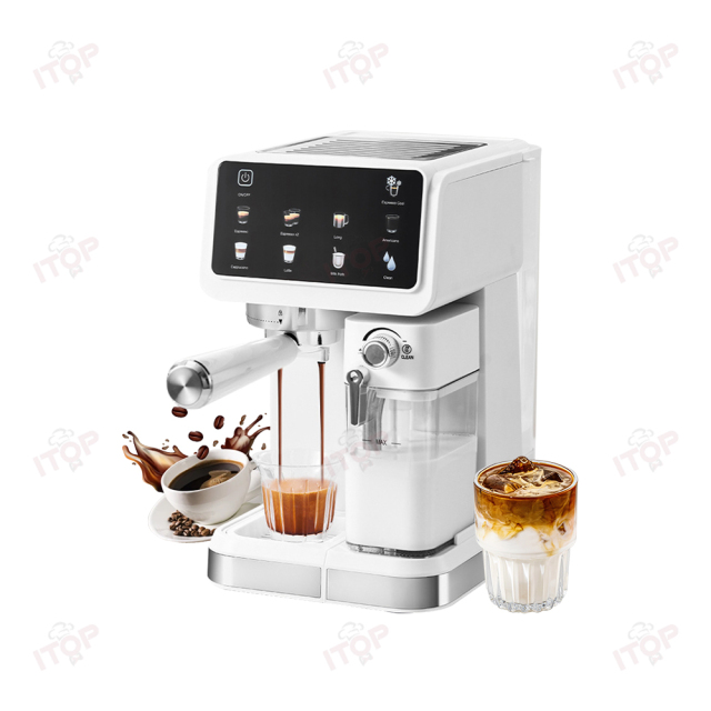 CMJY500 New Style 20 Bar Espresso Coffee Machine - With Milk Tank for Cappuccino & Latte,Commercial Coffee Machine Supplier | CE/UL Certified | ITOP Cafe,New Style 20 Bar Espresso Coffee Machine With Espresso Cappuccino Latte and Milk Tank