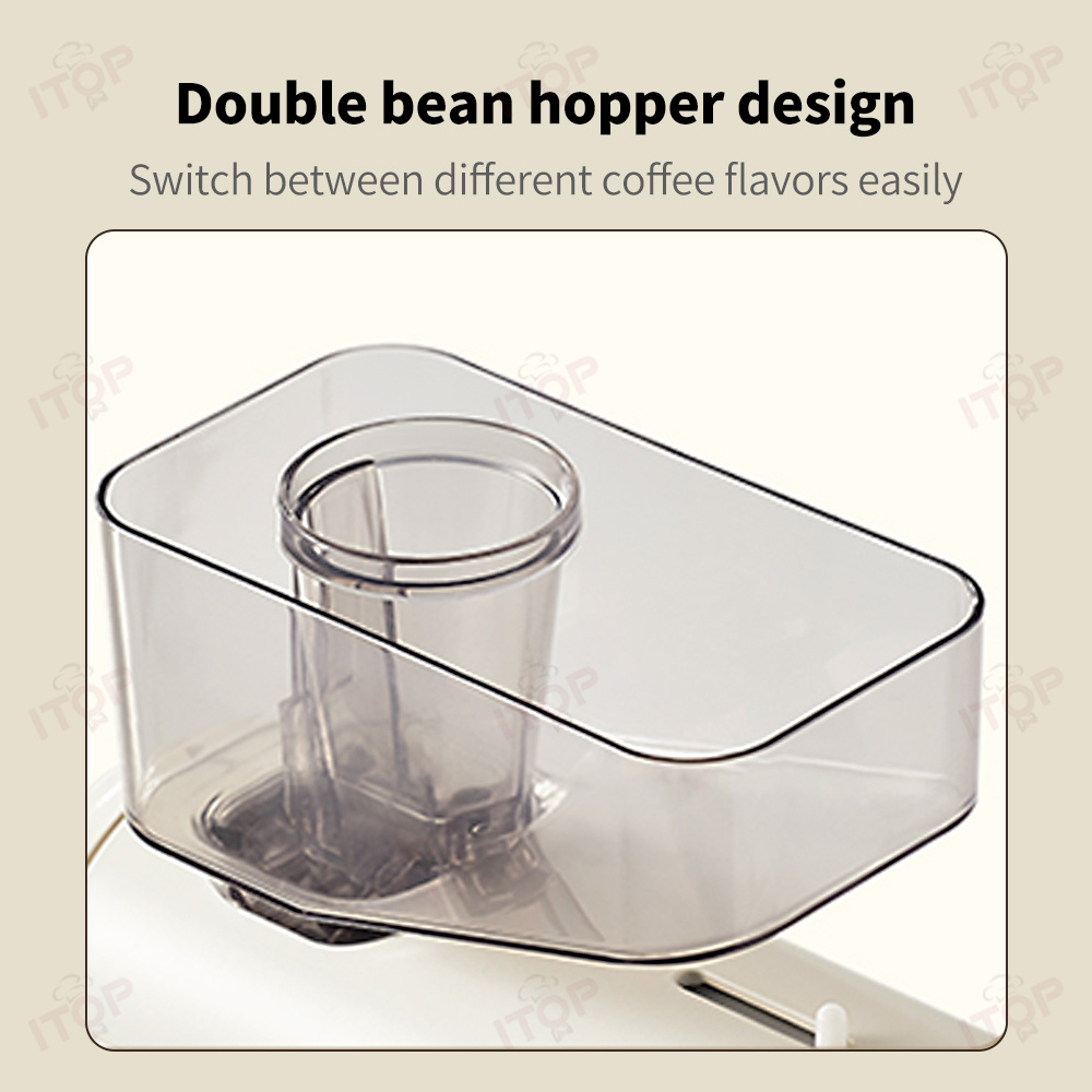 CGKX260 Electric Commercial Coffee Bean Grinder with 64mm Burr - Double Hopper 250g Adjustable,Commercial Coffee Machine Supplier | CE/UL Certified | ITOP Cafe,250g Commercial Electric Coffee Bean Grinder Stainless Steel Espresso Burr Machine 64mm Adjustable Setting for Hotels