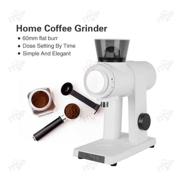 IT-CG13 Auto Electric Coffee Grinder - 60mm Flat Burr Stainless Steel for Baristas,Commercial Coffee Machine Supplier | CE/UL Certified | ITOP Cafe,Auto Electric Coffee Grinder for Baristas 60mm Flat Burr Stainless Steel Household Hotel Use