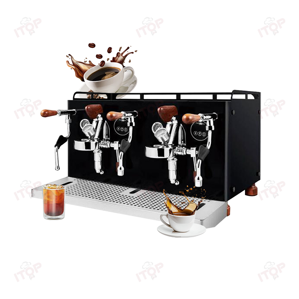 CMHT5200 Commercial 2 Group Coffee Machine: Semi Automatic with Rotary Pump Italy,Commercial Coffee Machine Supplier | CE/UL Certified | ITOP Cafe,Italy Semi Automatic Electric Professional Espresso Commercial  Rotary Pump Coffee Machine 2 Group