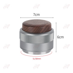 IT-MT58 OEM Custom Espresso Coffee Tamper & Distributor - 51/58mm Walnut Wood Cap Stainless Steel,Commercial Coffee Machine Supplier | CE/UL Certified | ITOP Cafe,Oem Custom 51mm 53mm Walnut Wood Cap Gravitational Force Stainless Steel Espresso Coffee Tamper and Distributor