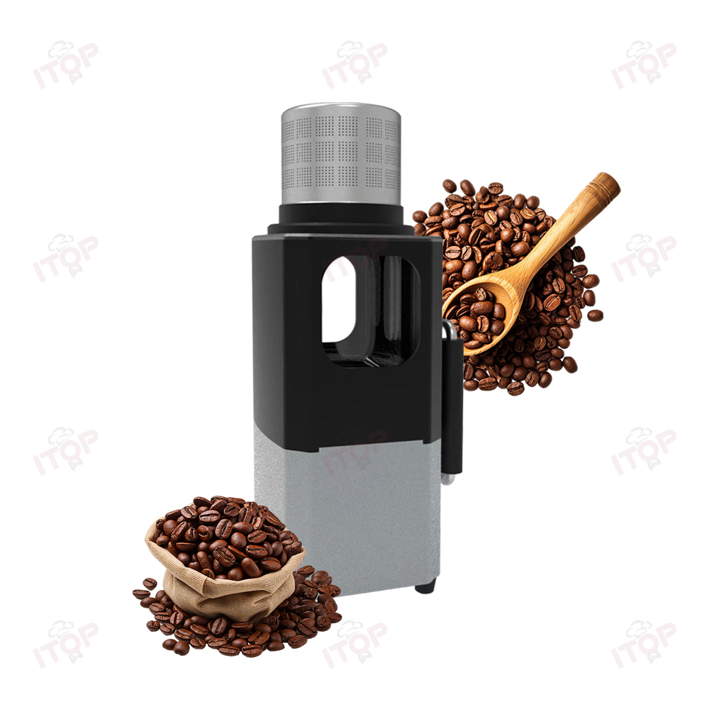 HCBR1800 Small Household Electric Coffee Roaster - 110V/220V Drum Rotary Time & Temperature Control,Commercial Coffee Machine Supplier | CE/UL Certified | ITOP Cafe,110v 220v Small Time and Temperature Control Household Electric Drum Rotary Nut Peanuts Grain Coffee Beans Roaster Machine