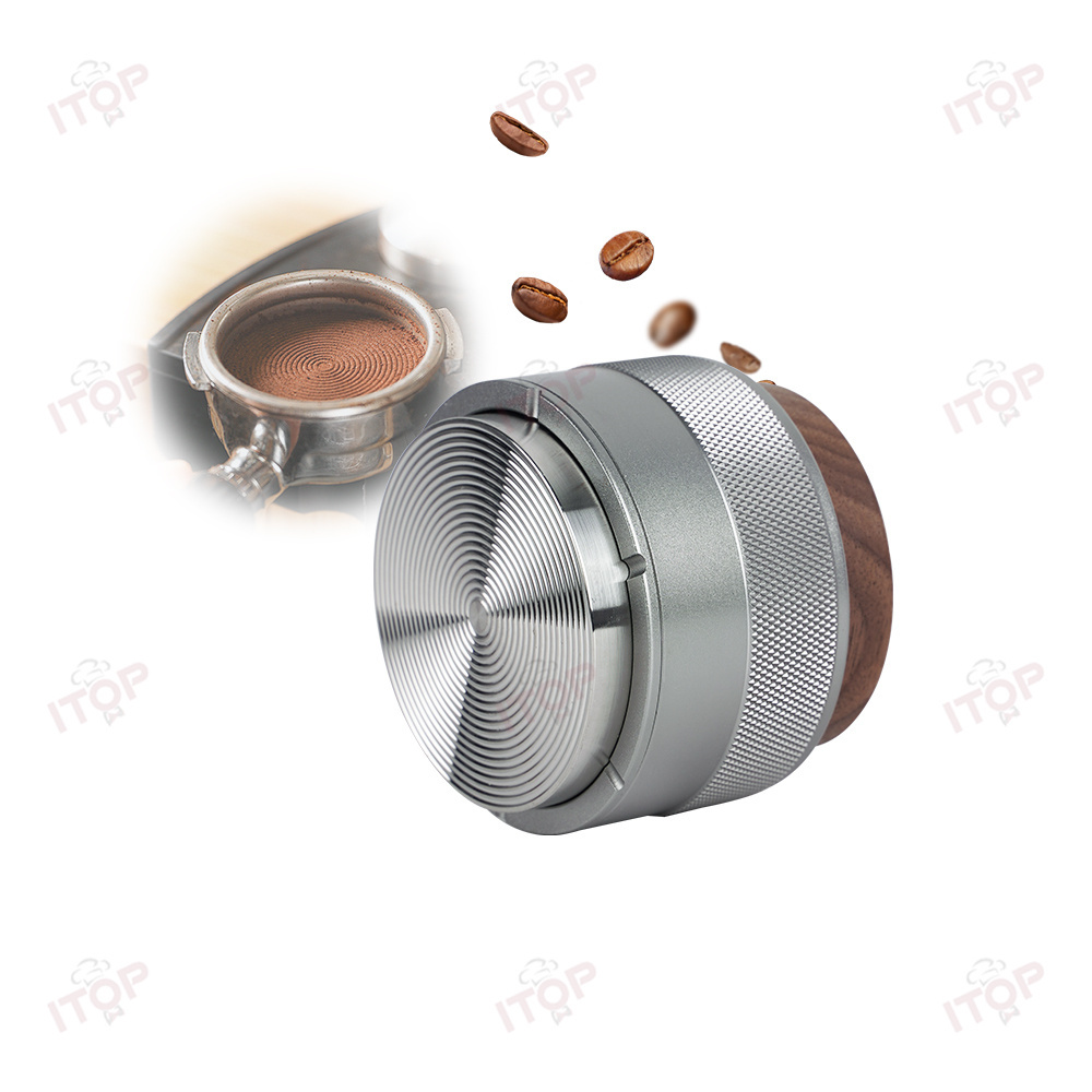 IT-MT58 OEM Custom Espresso Coffee Tamper & Distributor - 51/58mm Walnut Wood Cap Stainless Steel,Commercial Coffee Machine Supplier | CE/UL Certified | ITOP Cafe,Oem Custom 51mm 53mm Walnut Wood Cap Gravitational Force Stainless Steel Espresso Coffee Tamper and Distributor