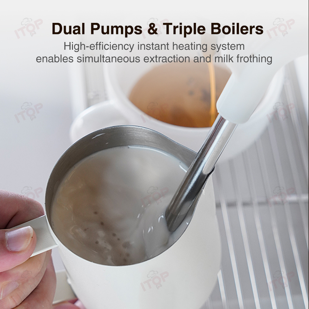 CMDR3000 Professional Italian Espresso Coffee Machine,Commercial Coffee Machine Supplier | CE/UL Certified | ITOP Cafe,Professional Italian Semi-automatic Espresso Coffee Maker Expresso Brewer Home and Commercial Dual-use Coffee Machine