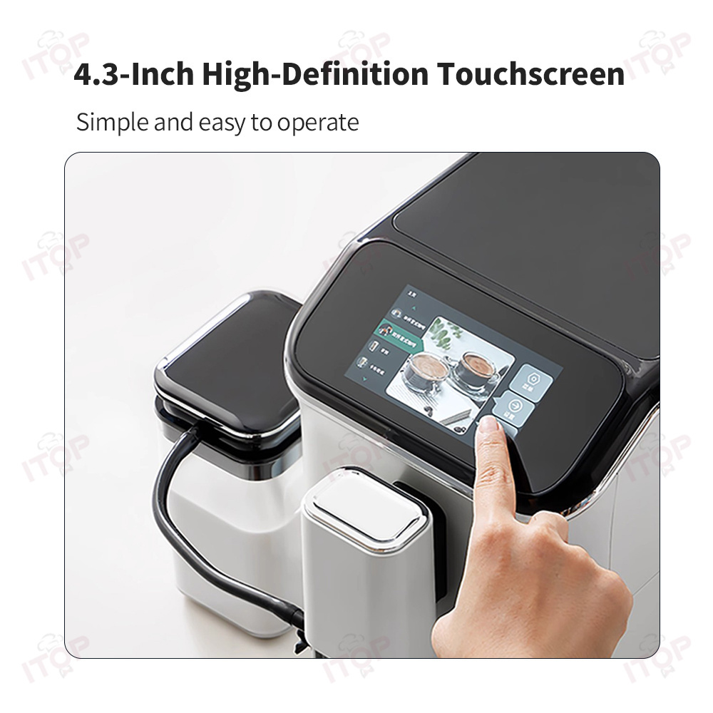 CMWS1350 All-in-one Automatic Espresso Coffee Machine - Wifi with Built-in Grinder & Milk Tank,Commercial Coffee Machine Supplier | CE/UL Certified | ITOP Cafe,All-in-one Automatic Coffee Maker With Built in Grinder and Milk Tank Professional Coffee Maker Wifi Coffee Machine Espresso