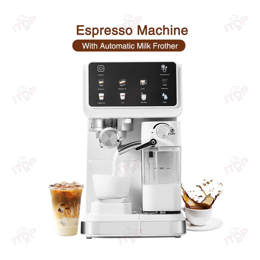 CMJY500 New Style 20 Bar Espresso Coffee Machine - With Milk Tank for Cappuccino & Latte,Commercial Coffee Machine Supplier | CE/UL Certified | ITOP Cafe,New Style 20 Bar Espresso Coffee Machine With Espresso Cappuccino Latte and Milk Tank