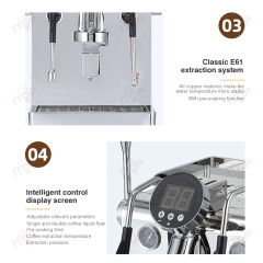 CME61DC E61 Semi-automatic Espresso Machine - Professional Commercial with Rotary Pump,Commercial Coffee Machine Supplier | CE/UL Certified | ITOP Cafe,E61 Professional Manual Transformer Espresso Machine Commercial Semi-automatic Coffee Maker With Rotary Pump
