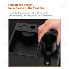MCKB01 ABS Tamping Station with Independent Knock Box - Wood-Grain, Fits 51/54/58mm Portafilter,Commercial Coffee Machine Supplier | CE/UL Certified | ITOP Cafe,Surface Wood-grain Treatment Tamping Station Suitable for 51mm 54mm 58mm Portafilter Abs Independent Knock Box