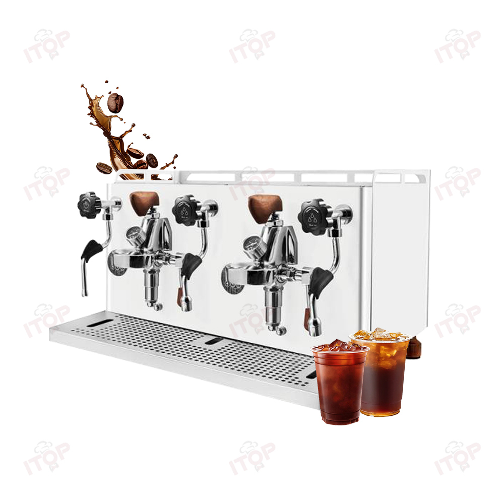 CMHT5200 Commercial 2 Group Coffee Machine: Semi Automatic with Rotary Pump Italy,Commercial Coffee Machine Supplier | CE/UL Certified | ITOP Cafe,Italy Semi Automatic Electric Professional Espresso Commercial  Rotary Pump Coffee Machine 2 Group