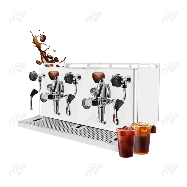 CMHT5200 Commercial 2 Group Coffee Machine: Semi Automatic with Rotary Pump Italy,Commercial Coffee Machine Supplier | CE/UL Certified | ITOP Cafe,Italy Semi Automatic Electric Professional Espresso Commercial  Rotary Pump Coffee Machine 2 Group
