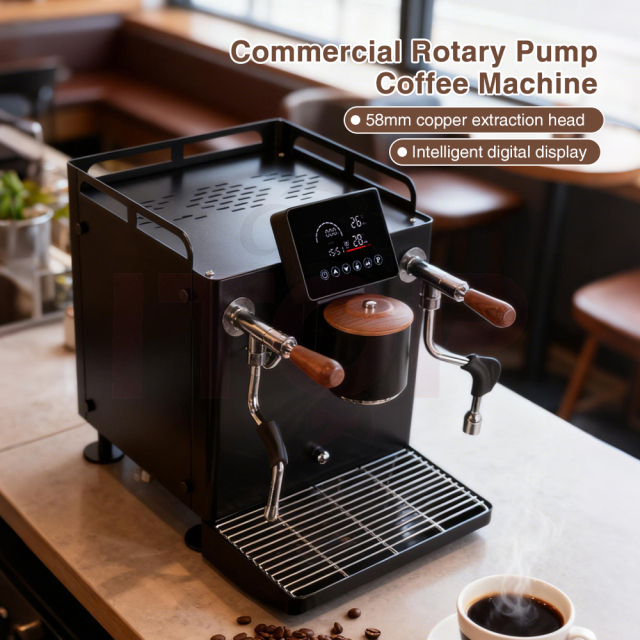 CMSM3000B/CMSM4600B Commercial Rotary Pump Coffee Machine 1L+4L Multi-Boiler Strong Steam Stable Espresso Extraction,Commercial Coffee Machine Supplier | CE/UL Certified | ITOP Cafe,Single Group Commercial Rotary Pump Coffee Machine 1L+4L Multi-Boiler Strong Steam Stable Espresso Extraction 110-220V