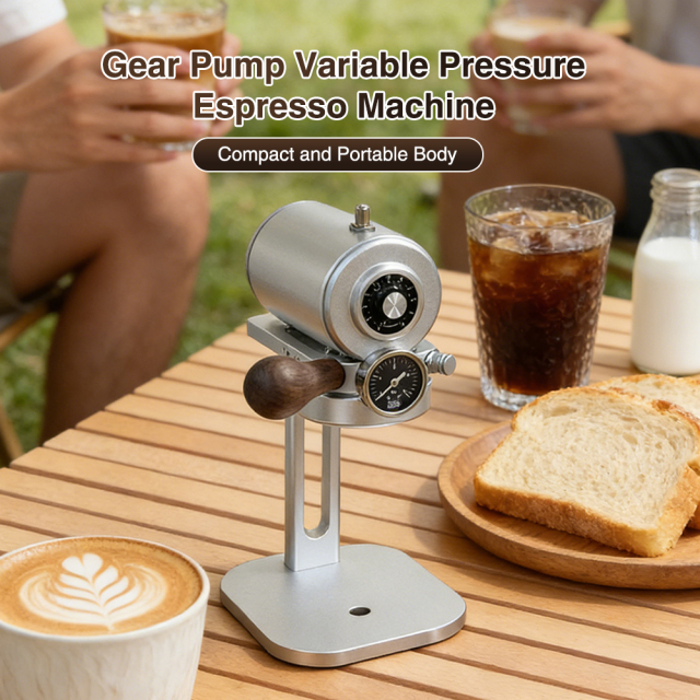CMVP001 Professional Gear Pump Espresso Machine Adjustable 9-15 Bar Pressure  Portable And Compact For Outdoor Use,Commercial Coffee Machine Supplier | CE/UL Certified | ITOP Cafe,Professional Gear Pump Espresso Machine 9-15Bar Adjustable Pressure Portable Outdoor Compact Aluminum Coffee Maker