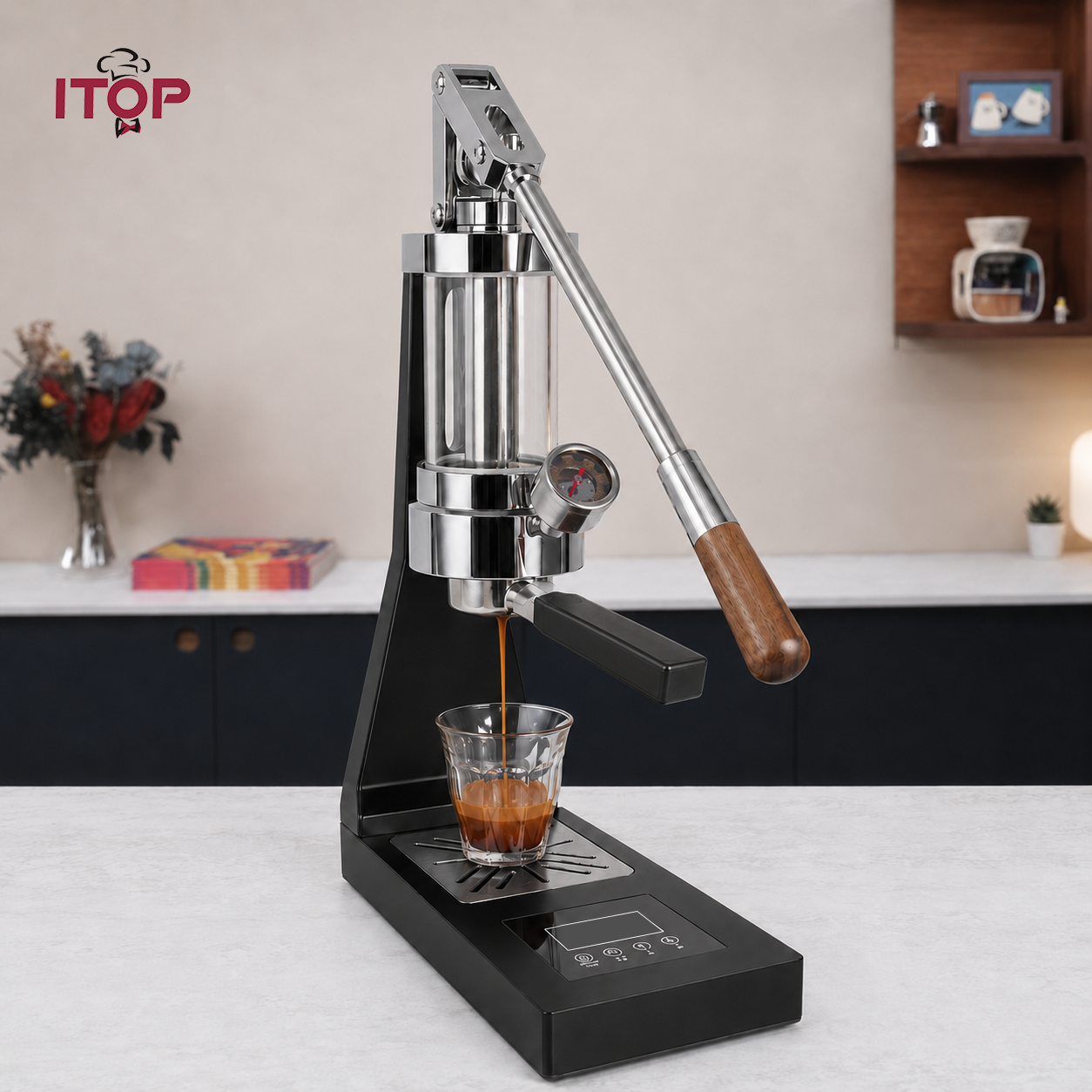 CMM01B Manual Lever Espresso Machine | 1-16 Bar Pressure Profiling | ITOP Cafe,Commercial Coffee Machine Supplier | CE/UL Certified | ITOP Cafe,CMM01B Manual Lever Espresso Machine | 1–16 Bar Pressure Control