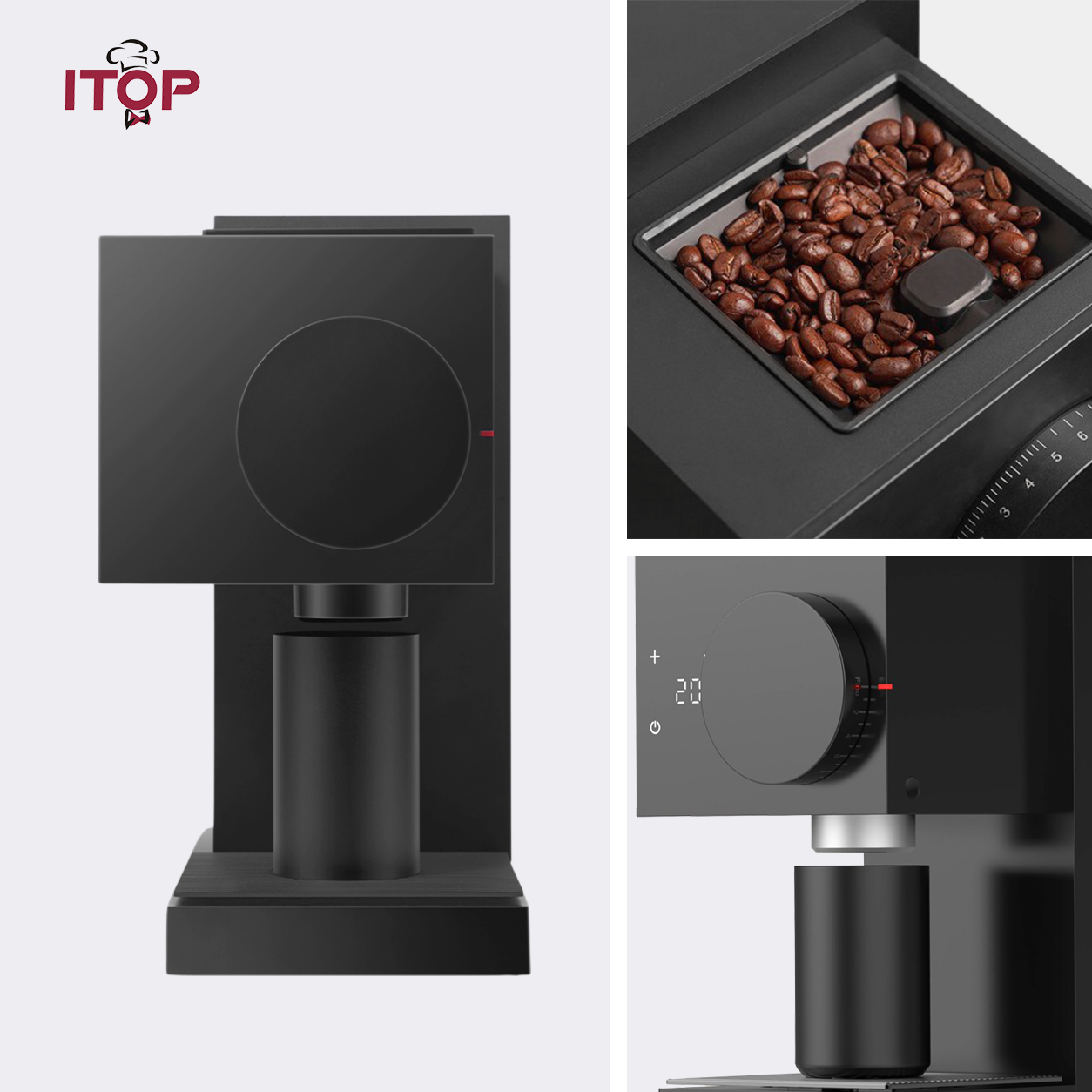 CGFS1 Semi Automatic Electric Coffee Grinder | Commercial Coffee Bean Grinding Machine | ITOP,Commercial Coffee Machine Supplier | CE/UL Certified | ITOP Cafe,CGFS1 Semi Automatic Electric Coffee Grinder | Commercial Coffee Grinder | ITOP