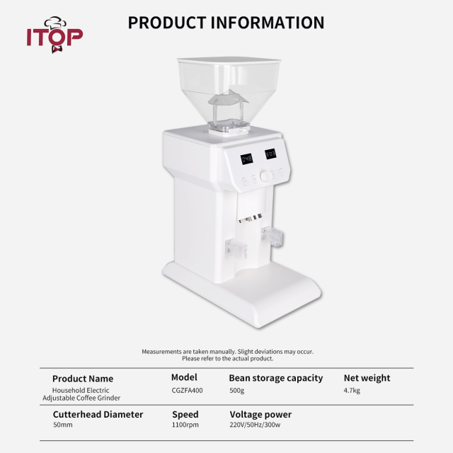CGZFA400 50mm Professional Automatic Electric Commercial Coffee Grinder Machine With Powder Vibration | ITOP,Commercial Coffee Machine Supplier | CE/UL Certified | ITOP Cafe,CGZFA400 Commercial Espresso Coffee Grinder | 50mm Electric Coffee Grinder | ITOP