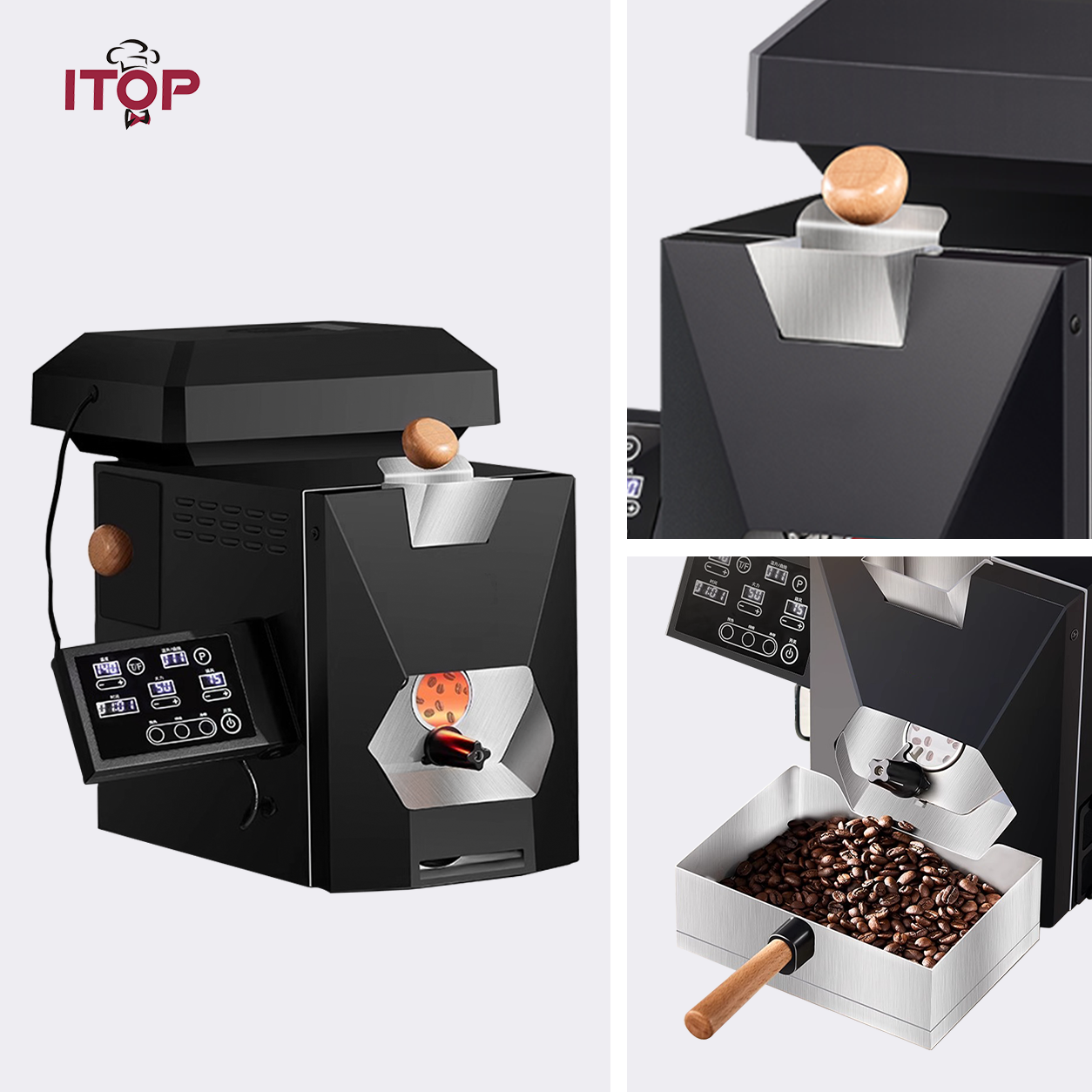 IT-CBR-3.5 Skywalker Cubean Smart Coffee Bean Roaster | 3.5kg Commercial Electric Roasting Machine | ITOP Cafe,Commercial Coffee Machine Supplier | CE/UL Certified | ITOP Cafe,Skywalker Cubean Factory Smart Coffee Bean Roaster Household Electric Roasting Machine Home Coffee Roasters
