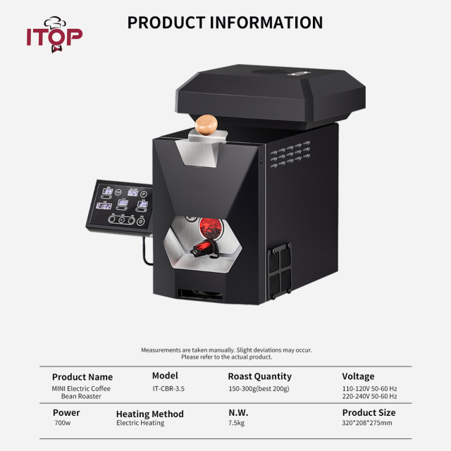 IT-CBR-3.5 Skywalker Cubean Smart Coffee Bean Roaster | 3.5kg Commercial Electric Roasting Machine | ITOP Cafe,Commercial Coffee Machine Supplier | CE/UL Certified | ITOP Cafe,Skywalker Cubean Factory Smart Coffee Bean Roaster Household Electric Roasting Machine Home Coffee Roasters
