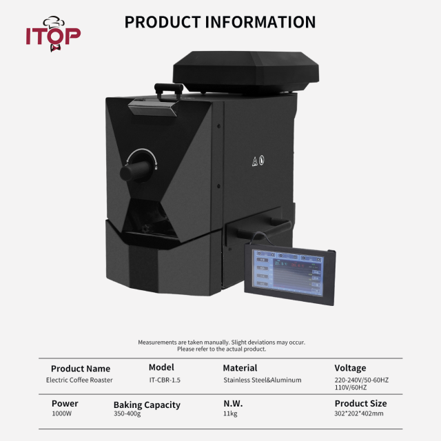 ITOP IT-CBR-1.5 Skywalker series 1000W Electric Drum Coffee Roaster,Commercial Coffee Machine Supplier | CE/UL Certified | ITOP Cafe,IT-CBR-1.5 Skywalker series 1000W Electric Drum Coffee Roaster | ITOP