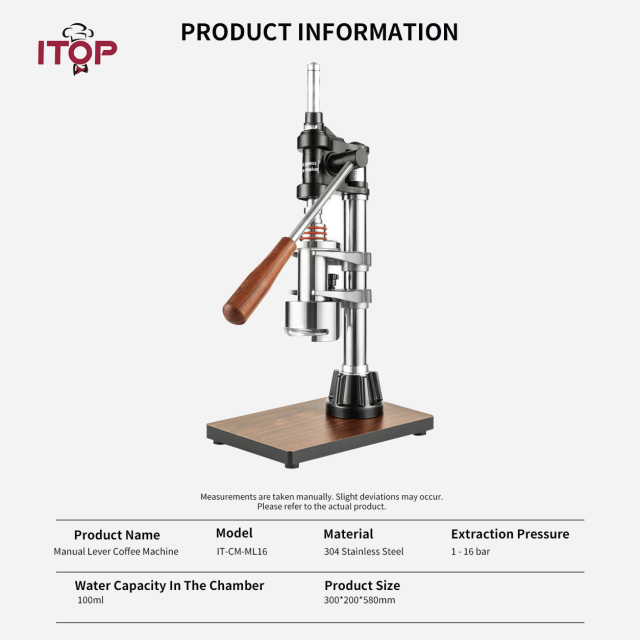 ITOP IT-CM-ML16 Variable Pressure Manual Lever Espresso Maker,Commercial Coffee Machine Supplier | CE/UL Certified | ITOP Cafe,IT-CM-ML16 Variable Pressure Manual Lever Espresso Maker | ITOP