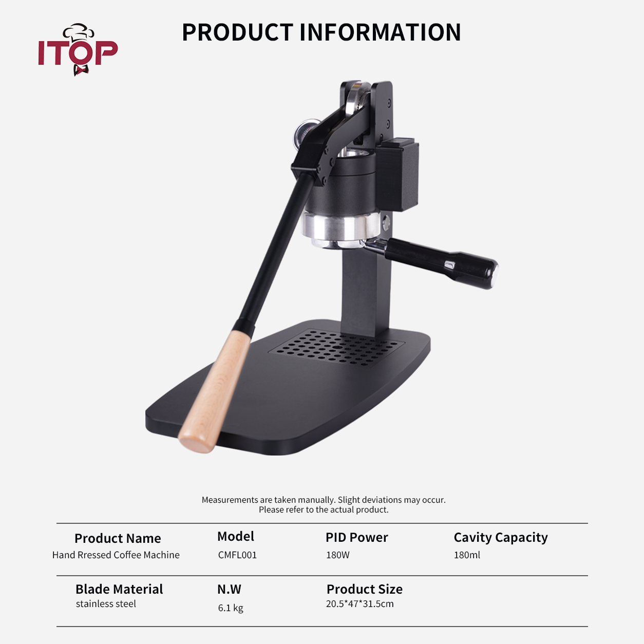 CMFL001 Lever Pull Manual Stainless Steel Espresso Coffee Machine Electric Intelligence Italian Hand Press Coffee Machine,Commercial Coffee Machine Supplier | CE/UL Certified | ITOP Cafe,CMFL001 Lever Pull Manual Stainless Steel Espresso Coffee Machine Electric Intelligence Italian Hand Press Coffee Machine | ITOP Cafe