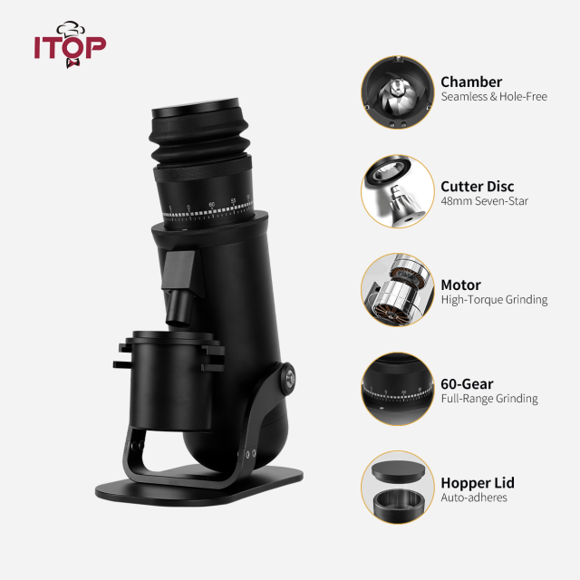 ITOP CBG150-5 Best Electric Coffee Grinder | High-Speed Coffee Bean Grinder 48mm Conical Wheel Burr Professional Zero Retention Hopper,Commercial Coffee Machine Supplier | CE/UL Certified | ITOP Cafe,ITOP CBG150-5 Best Electric Coffee Grinder | High-Speed Coffee Bean Grinder 48mm Conical Wheel Burr Professional Zero Retention Hopper