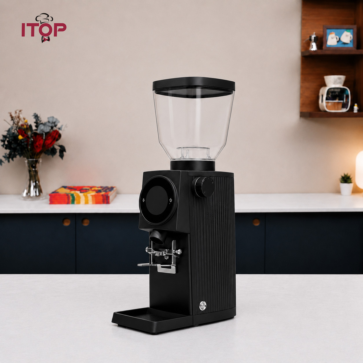 ITOP GE83 Best Commercial Coffee Grinder | 83mm Flat Burr Electric Espresso Coffee Bean Miller with Plasma Static Elimination,Commercial Coffee Machine Supplier | CE/UL Certified | ITOP Cafe,IT-GE83 Commercial Coffee Bean Grinder Plasma Static Elimination Design 83mm Flat Burr Electric Espresso Coffee Bean Miller