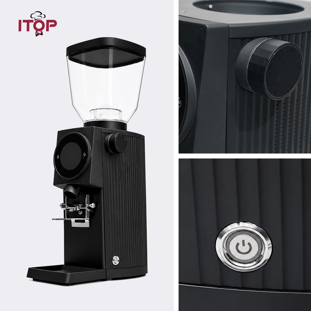 ITOP GE83 Best Commercial Coffee Grinder | 83mm Flat Burr Electric Espresso Coffee Bean Miller with Plasma Static Elimination,Commercial Coffee Machine Supplier | CE/UL Certified | ITOP Cafe,IT-GE83 Commercial Coffee Bean Grinder Plasma Static Elimination Design 83mm Flat Burr Electric Espresso Coffee Bean Miller