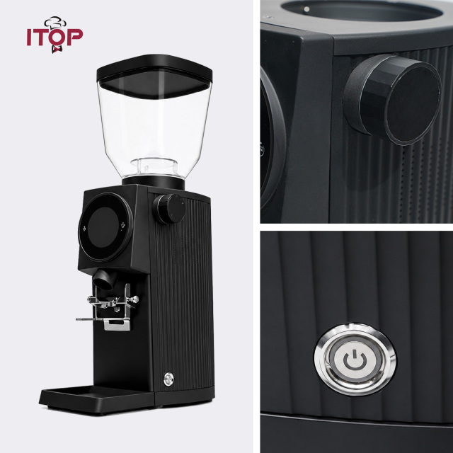 ITOP GE83 Best Commercial Coffee Grinder | 83mm Flat Burr Electric Espresso Coffee Bean Miller with Plasma Static Elimination,Commercial Coffee Machine Supplier | CE/UL Certified | ITOP Cafe,IT-GE83 Commercial Coffee Bean Grinder Plasma Static Elimination Design 83mm Flat Burr Electric Espresso Coffee Bean Miller