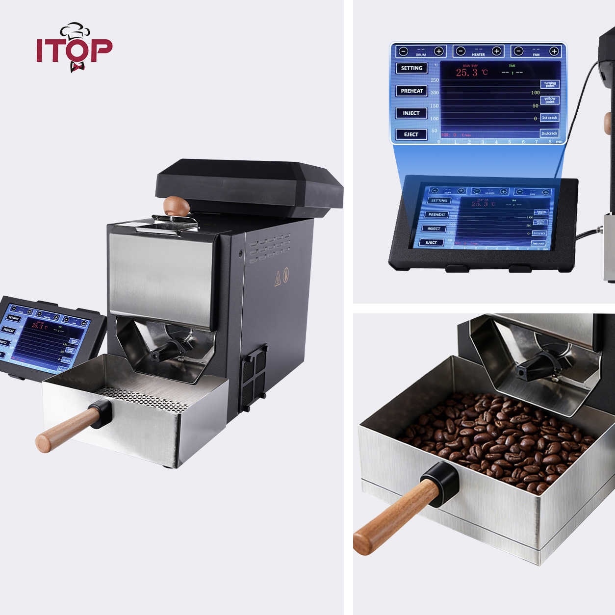 ITOP IT-CBR-4 Skywalker series Drum Coffee Roaster with Real-Time ROR Profile Recording,Commercial Coffee Machine Supplier | CE/UL Certified | ITOP Cafe,IT-CBR-4 Skywalker series Drum Coffee Roaster with Real-Time ROR Profile Recording | ITOP