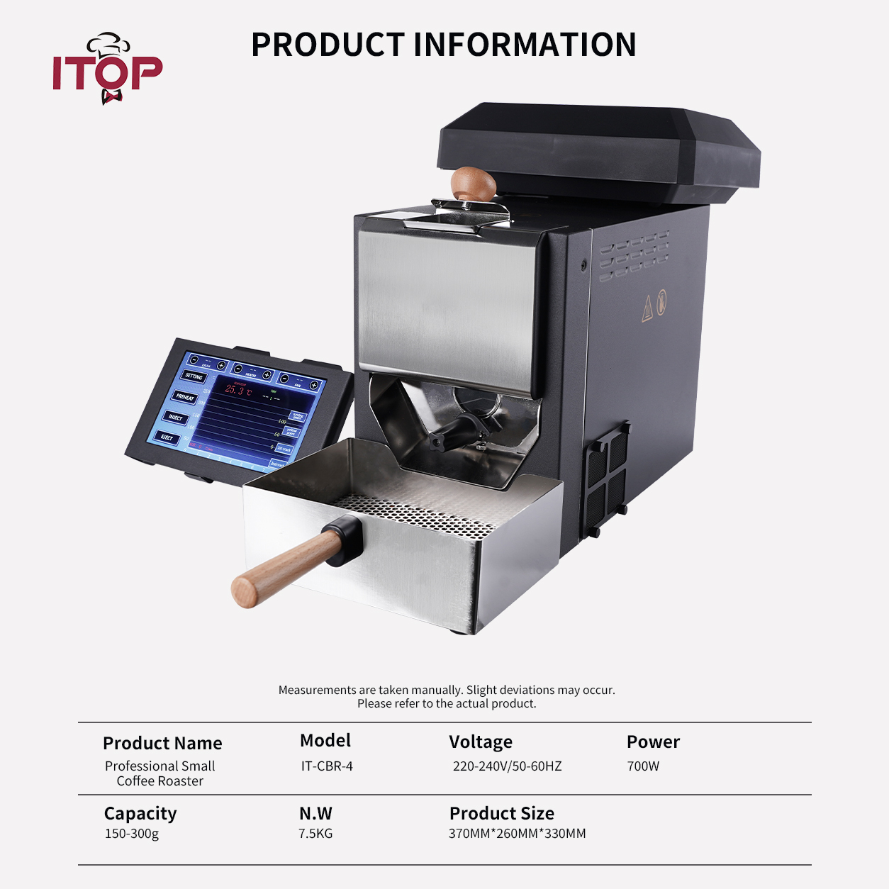 ITOP IT-CBR-4 Skywalker series Drum Coffee Roaster with Real-Time ROR Profile Recording,Commercial Coffee Machine Supplier | CE/UL Certified | ITOP Cafe,IT-CBR-4 Skywalker series Drum Coffee Roaster with Real-Time ROR Profile Recording | ITOP