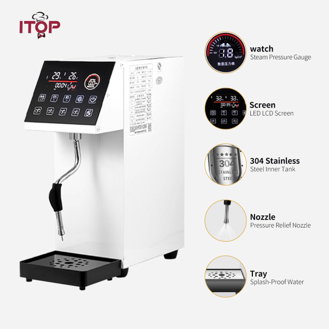ITOP Professional Commercial Fully-Automatic Milk Steamer & Frother | High-Pressure Steam & Hot Water Solution,Commercial Coffee Machine Supplier | CE/UL Certified | ITOP Cafe,ITOP Commercial Automatic Milk Steamer & Frother | Professional Café Beverage Equipment