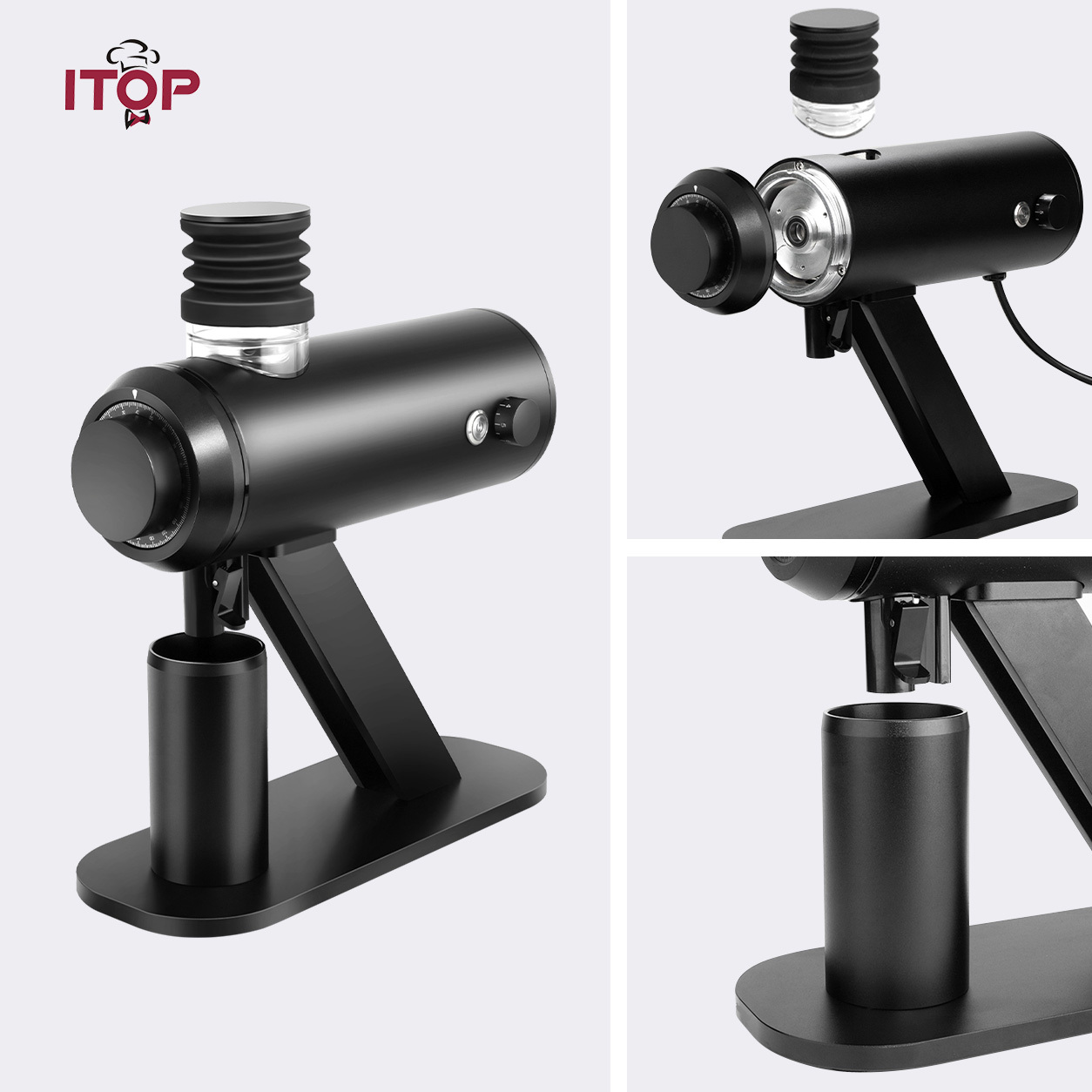 ITOP CGFL250 Electric Coffee Grinder with 64mm Flat Burrs and Adjustable Speed,Commercial Coffee Machine Supplier | CE/UL Certified | ITOP Cafe,CGFL250 Electric Coffee Grinder with 64mm Flat Burrs | ITOP