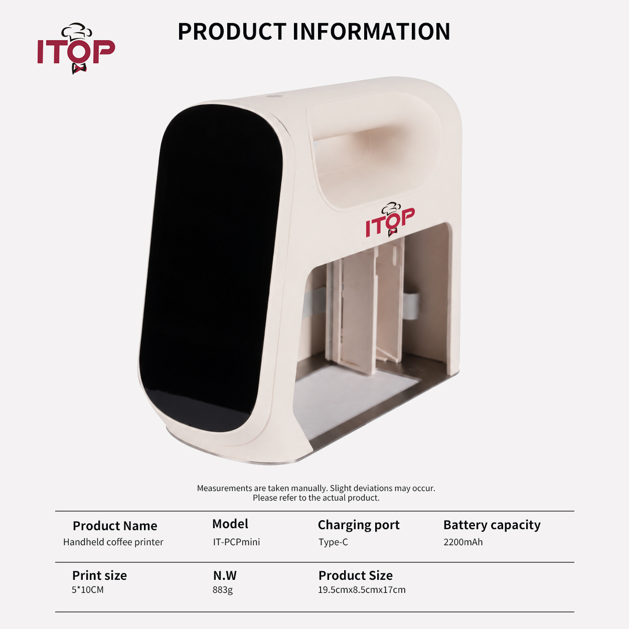 IT-PCPmini Smart Handheld Coffee Latte Art Printer,Commercial Coffee Machine Supplier | CE/UL Certified | ITOP Cafe,IT-PCPmini Smart Handheld Coffee Latte Art Printer