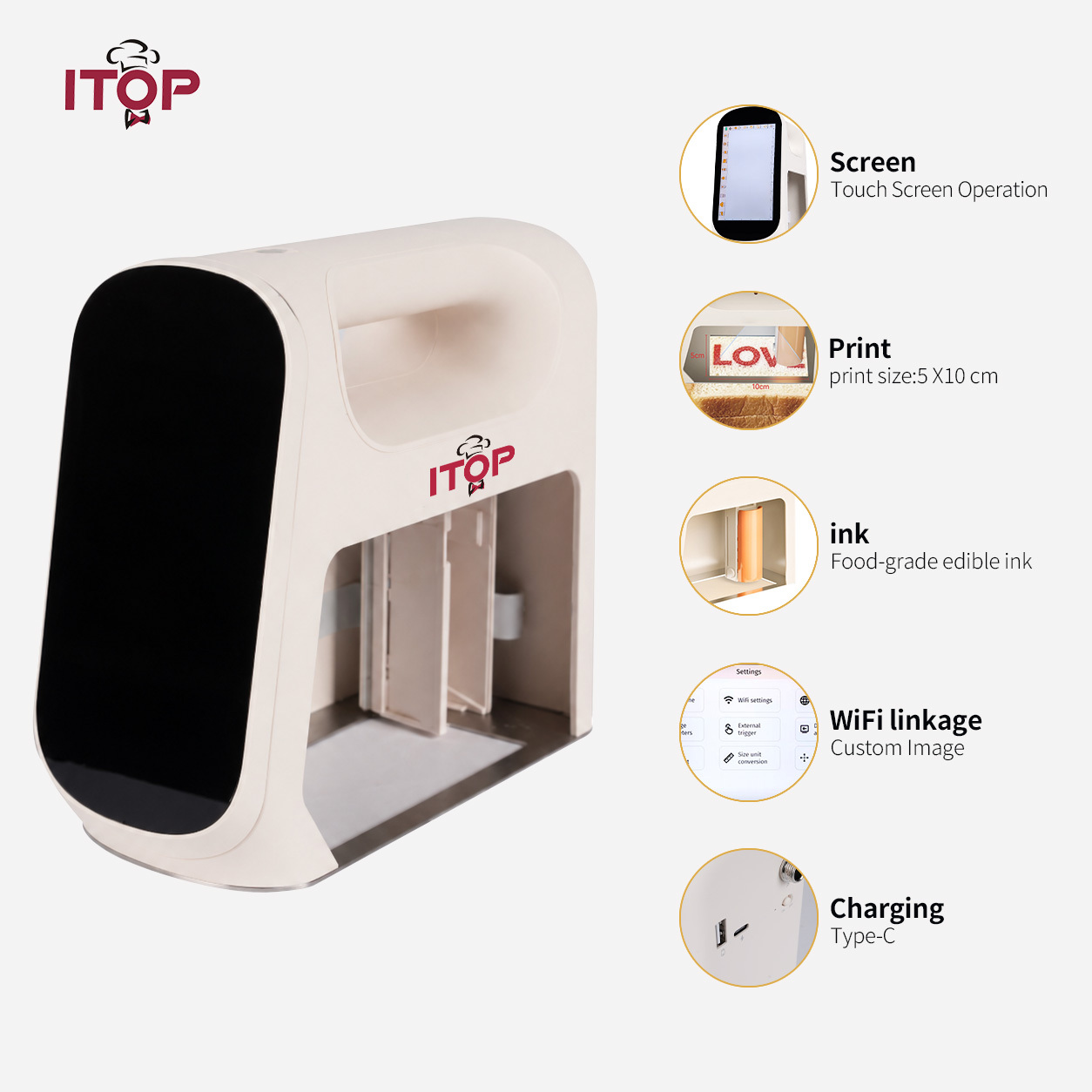 IT-PCPmini Smart Handheld Coffee Latte Art Printer,Commercial Coffee Machine Supplier | CE/UL Certified | ITOP Cafe,IT-PCPmini Smart Handheld Coffee Latte Art Printer