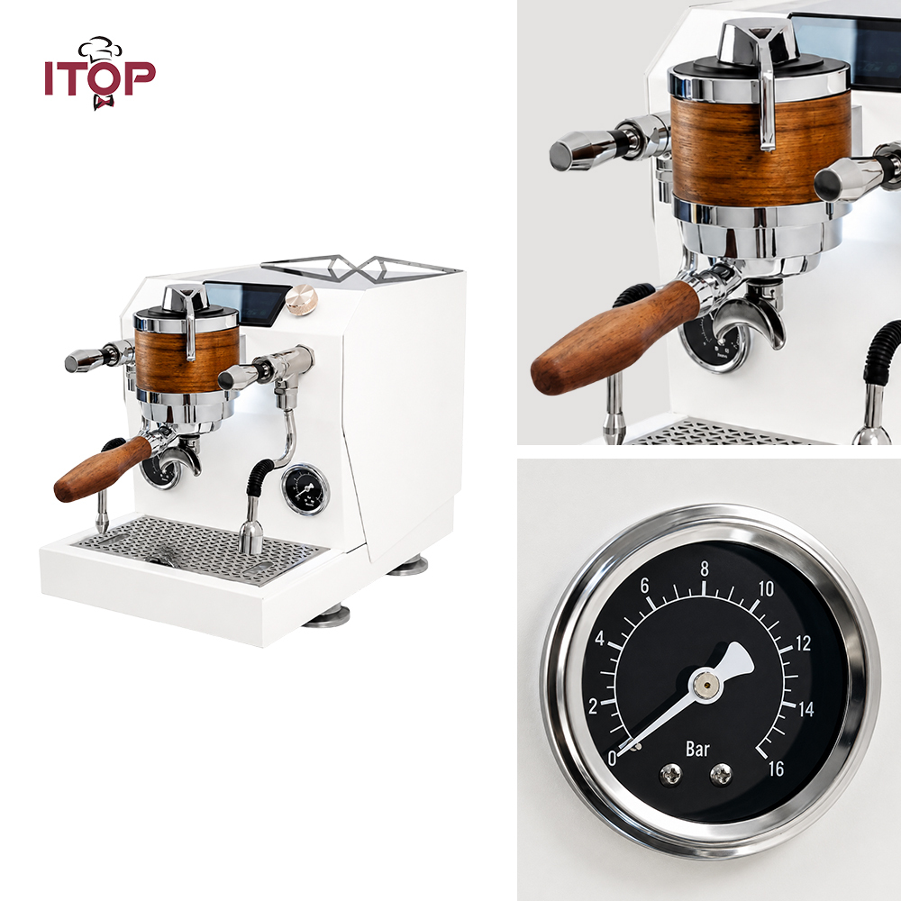 IT-MT50V Constant Pressure & Variable Flow Espresso Machine,Commercial Coffee Machine Supplier | CE/UL Certified | ITOP Cafe,Commercial-grade Dual-boiler Heating Professional Household Semi-automatic Italian Coffee Making Machine