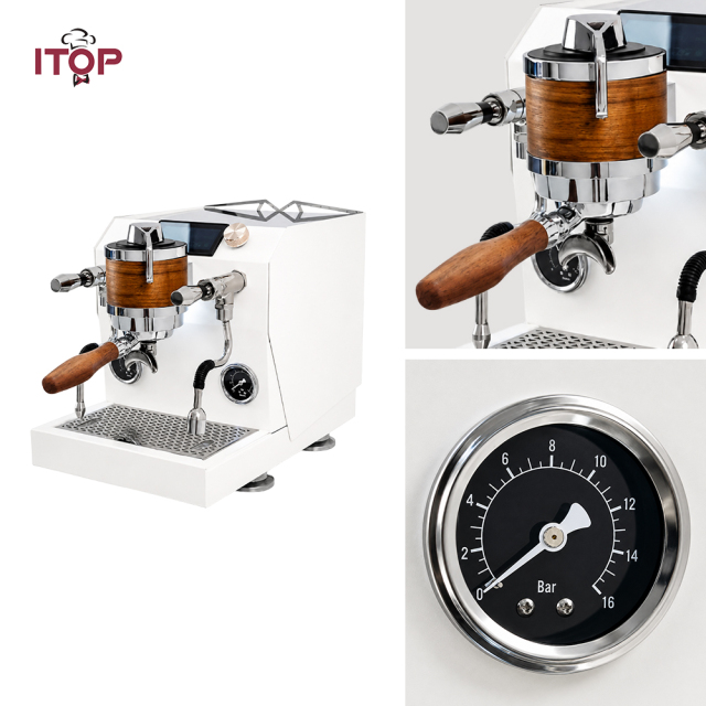 IT-MT50V Constant Pressure & Variable Flow Espresso Machine,Commercial Coffee Machine Supplier | CE/UL Certified | ITOP Cafe,Commercial-grade Dual-boiler Heating Professional Household Semi-automatic Italian Coffee Making Machine