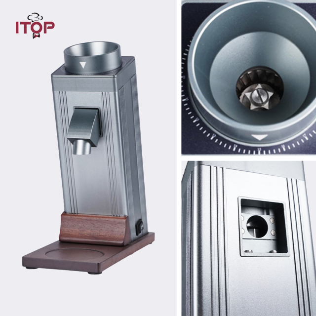 CGHK105 Electric Coffee Grinder with 38mm Stainless Steel Conical Burr,Commercial Coffee Machine Supplier | CE/UL Certified | ITOP Cafe,CGHK105 Electric Coffee Grinder with 38mm Conical Burr