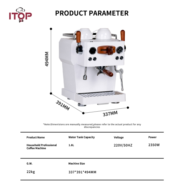 CMCB2350 Small Office & Outdoor Espresso Coffee Machine,Commercial Coffee Machine Supplier | CE/UL Certified | ITOP Cafe,Best High-pressure Extraction Small Office Espresso Milk Frothing Coffee Machine for Outdoor Use