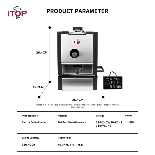 IT-CBR-1Lite  Skywalker series Electric Drum Coffee Bean Roaster,Commercial Coffee Machine Supplier | CE/UL Certified | ITOP Cafe,IT-CBR-1Lite Skywalker series Electric Drum Coffee Bean Roaster