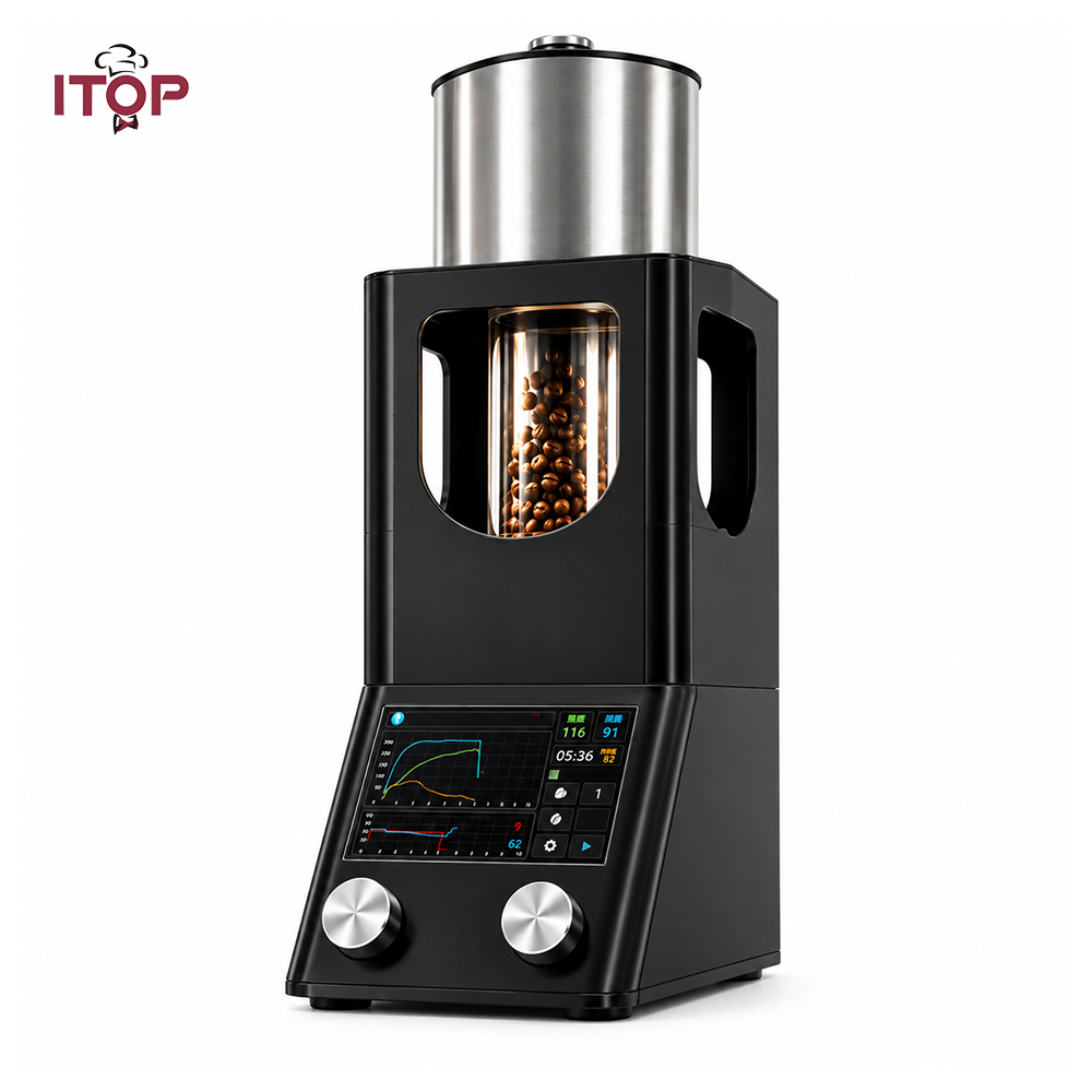 HCBR200 200g Smart Hot-Air Coffee Roaster with PID & Profile Control,Commercial Coffee Equipment Supplier & OEM Partner | ITOP Café,HCBR200 200g Smart Hot-Air Coffee Roaster | ITOP Café