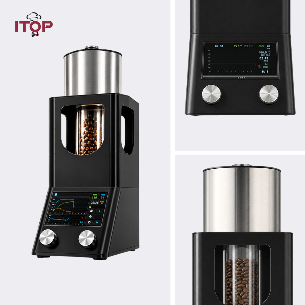 HCBR200 200g Smart Hot-Air Coffee Roaster with PID & Profile Control,Commercial Coffee Equipment Supplier & OEM Partner | ITOP Café,HCBR200 200g Smart Hot-Air Coffee Roaster | ITOP Café